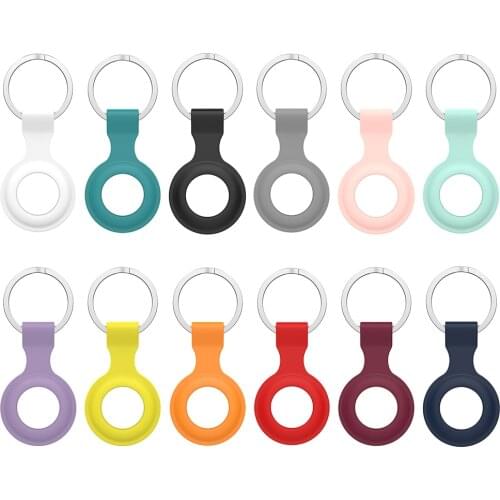 Soft Safety Case for Apple Airtags Phone/Wallet Location Tracker Reusable with Keychain Silicone Protective Cover Anti-Lost