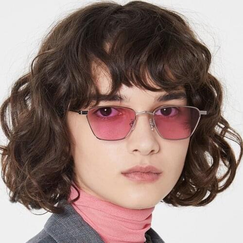 2020 New Sunglasses Metal Small Frame Cat Eyes Irregular Wild Fashion Sunglasses 10-BLS350