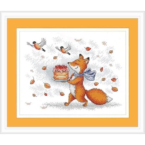 Cartoon Little Fox New Product Embroidery Sewing Fishxx Cross Stitch Kits A3259 Celebrate Holiday Precision Printing