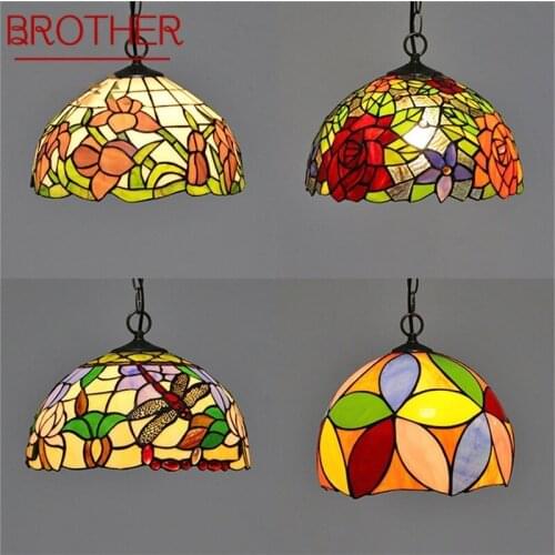 BROTHER Tiffany Pendant Light Contemporary LED Lamp Fixtures Decorative For Home Dining Room
