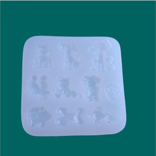 Transparent Silicone Mould Resin Decorative Craft DIY Fish bone cat dog shape Type epoxy resin molds for jewelry making