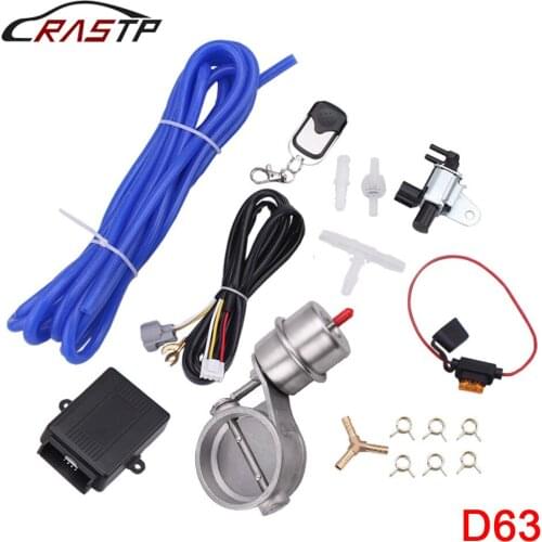 RASTP-1 Set New Car Vacuum Exhaust Cutout Valve 2.5'' 63mm Open Style Wireless Remote Controller Set RS-BOV042