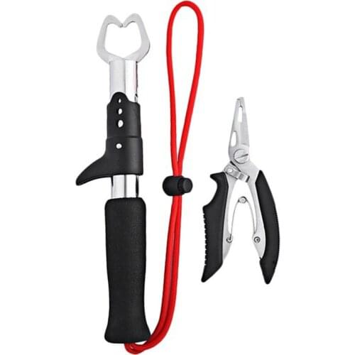 Stainless steel red rope gun handle fish control special shaped small pliers Lure accessories fishing accessories control bait