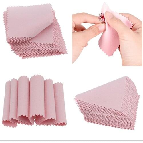50Pcs/lot Lens Clothes Polishing Cloth Silver Jewelry Cleaning Cloth Useful Jewelry Tools Silver Ornaments Cloth Wipe