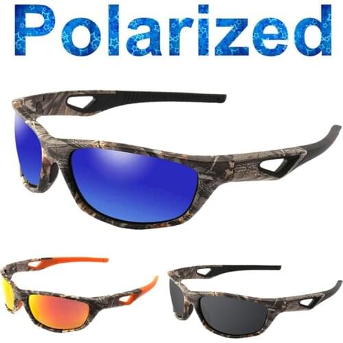 Dropshipping 2019 New Camo Polarized Sunglasses Men Women Sports Polarised Sun Glasses UV400 Driving Fishing Hunting Goggle