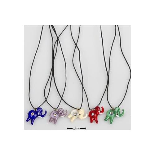 Elephant Figured Glass necklace