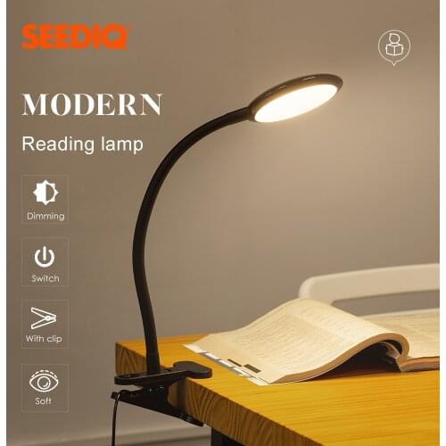 Led Reading Desk Lamp With Clamp USB Plug Dimming Table Lamp For Office Study Working Bedroom Living Room Reading Room Lamp