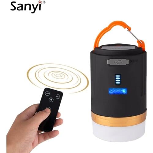 3 Modes LED Camping Light USB Rechargeable Work Light Hanging Hook Tent Lamp Remote Control Emergency Lights Portable Lantern