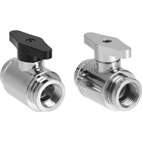 Universal Water Cooling G1/4 Vent Valve Brass Chrome Inner Teeth Water Ball Valve Waterway Control For PC Water Cooling System