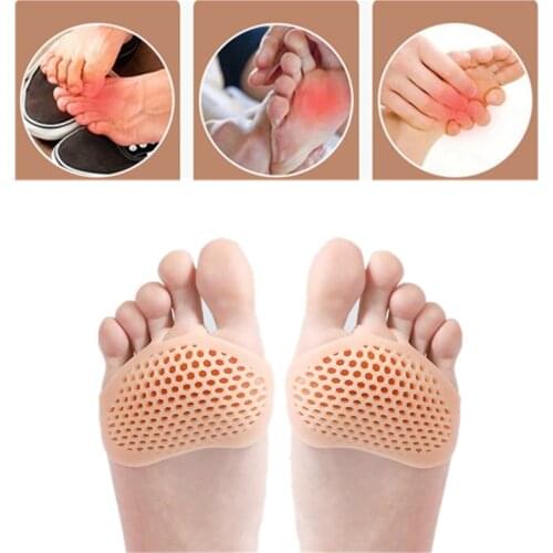1Pair Non-slip Silicone Foot Pads Forefoot Insole Shoes High Heel Soft Insert Non-slip Feet Protection Ladies Pain Relief New