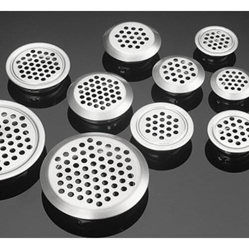 10pcs/lot Wardrobe Cabinet Mesh Hole Air Vent Louver Ventilation Cover Stainless Steel Cutting hole Dia.19mm/25mm/29mm/35mm/53mm
