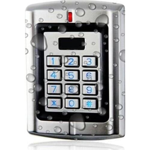1200 users Anti-vandal IP65 Metal Waterproof Keypad & RFID 125KHz EM Access Control for Two doors W3-A