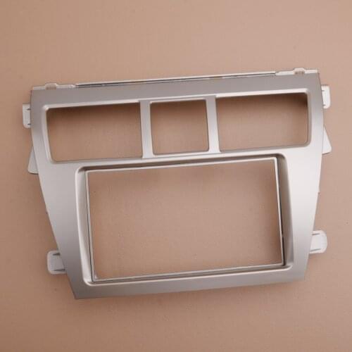 2 Din Car Stereo Fascia Frame Radio Frame Dashboard Panel Trim Kit Fit For Toyota Vios Belta Yaris Sedan 2007 2008