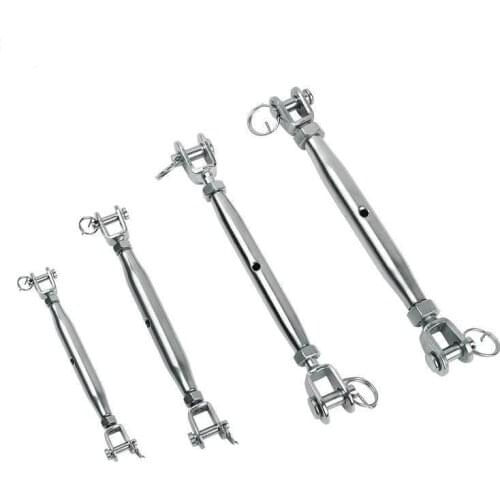 2PCS 316 Stainless Steel Euorpean Closed Body Turnbuckle Jaw And Jaw M5 M6 M8 Marine Hardware Rigging Screw For Cable Railing