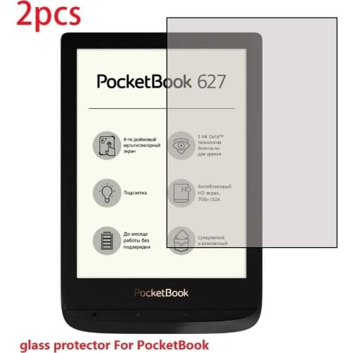2PCS 6 inch glass Film screen protector For Pocketbook 632 616 627 614 615 611 613 622 623 624 625 626 631 632 640 641 plus HD