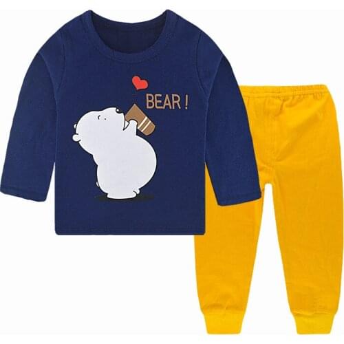ZWF1178 Spring Autumn Clothes Boys Girls Fashion Children T-shirt Pants 2Pcs/sets Outfit Kid Cotton Toddler Casual Tracksuits
