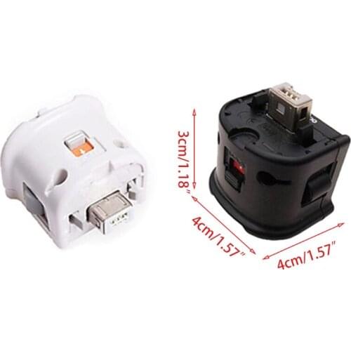 28EA External Motion Plus Attachment Sensor Remote Controller Replacement Accelerator for Wii Gamepad , White