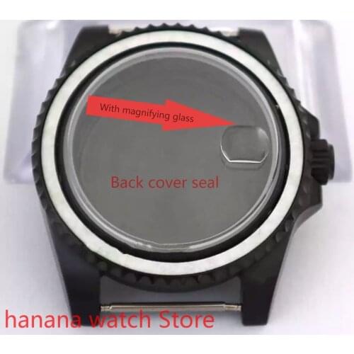 40mm stainless steel watch cases sapphire glass suitable for Miyota82-DG-Mingzhun nh36 nh35 movement With multi-color Bracelet