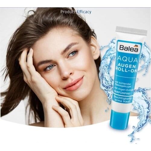 Germany Balea Aqua Roll On EYE Gel Refreshing Moisturizer Vitamin E Eye Cream Cooling Massage Fight Swelling Dark Circles Vegan