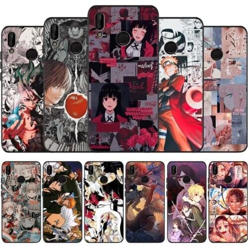 Anime Manga Cartoon Japanese Black Soft Phone Case For Huawei P40 P30 P20 Mate 10 20 30 40 Pro lite Plus P smart 2019 2020