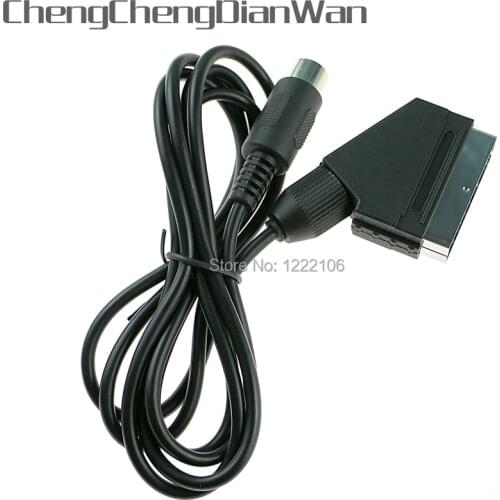 ChengChengDianWan Pal V pin 1.8m RGB Scart Cable for Sega Mega Drive 1 MD1 RGB cable cord Sega Genesis 1 Console