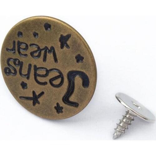10set/lot Jeans Button Waist button no nail no seam metal denim Coat Button detachable waist button for clothing