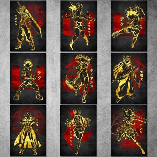 Canvas Painting Edward Fullmetal Alchemist Posters and Prints Wall Art Picture for Living Room Decor No Frame