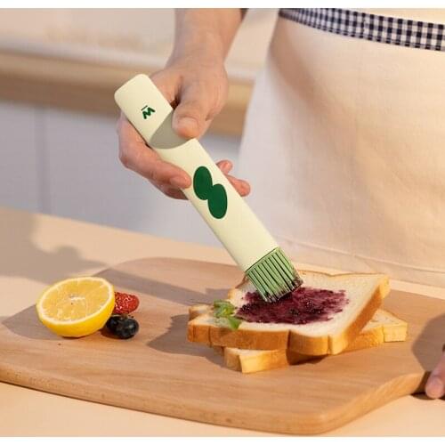 BBQ Brush Silicone Portable Baking Cake Bread Pastry Liquid Oil Butter Food Steak Pen Tube Brush Barbecue Kitchen Accessories