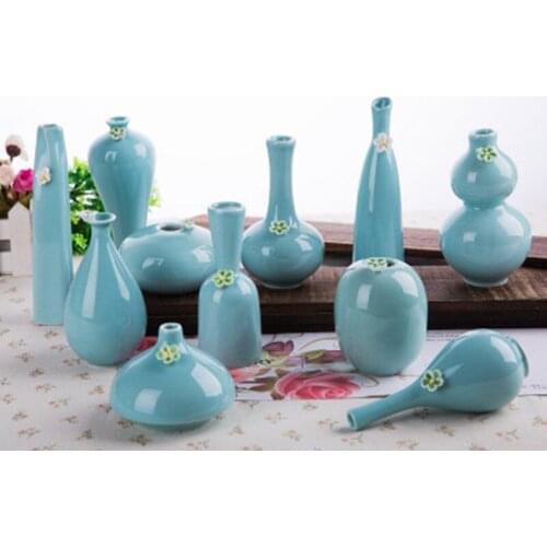 Creative Ceramic Chinese Mini Vase Simple Modern Flower Arrangement Hydroponic Small Vase Home Decoration