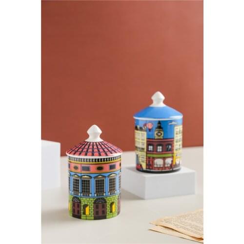 Creative Castle Guard Style Candle Holder Decorative Cotton Candy Jewerlly Box Storage Tank Home Decoration Crafts