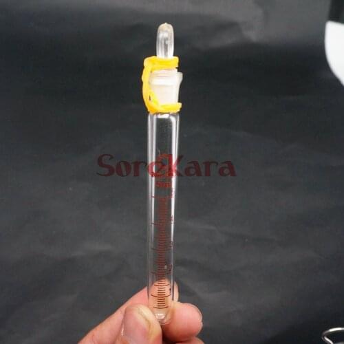 Scale Line 5ml Glass Test Tube Round bottom with glass stopper cap for Chemistry Laboratory