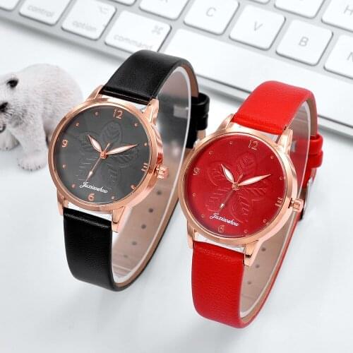 Hot Fashion Women Flower Rose Gold Wrist Watch Ladies Luxury Casual Golden Leather Quartz Watches Relogio Feminino Clock zegarek