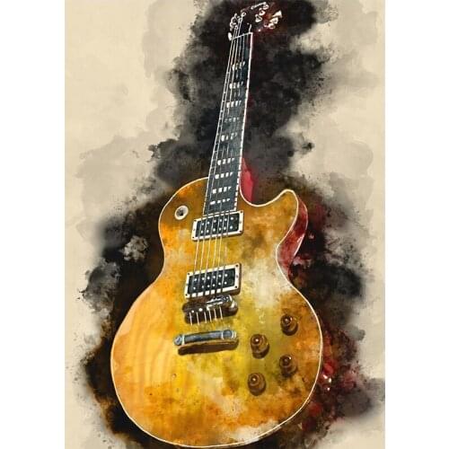 5D Full Drill Square Diamond Painting Kits Crystal Rhinestones Guitar Picture Handmade Arts Crafts by Number Kits Wall Decor