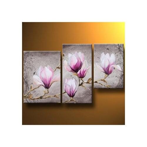 Delicate Magnolia Flower-Modern Canvas Art Wall Decor-Floral Oil Painting Wall Art