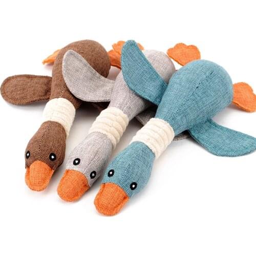 New Dog Pet Toys Puppy Chew Squeaker Squeaky Plush Sound Duck Elephant Toys 3 Designs Dog Cat Small Animal Toy Pet Supplies
