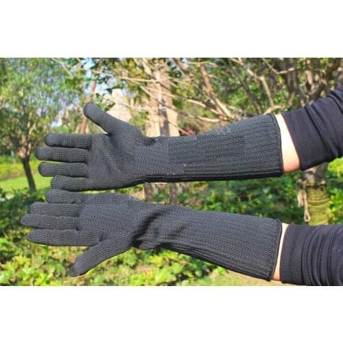 Long-sleeved anti-cut anti-knife gloves long wire mittens mens gloves for Steel glass metal slaughtering meat processing