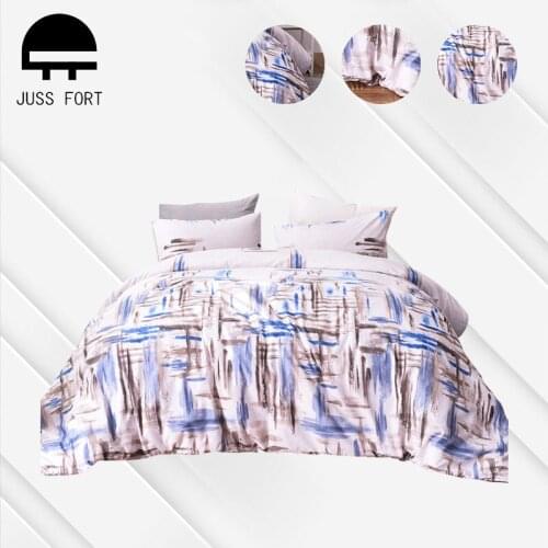 Nordic Simple Bedding Set Floral Feather Print Duvet Covers 2/3pc Sets for Single Double Queen King Size 220x240cm Quilt Cover