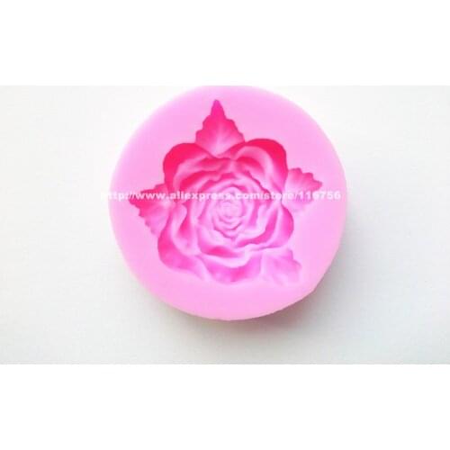 Free Shipping Flower With Leaves Shaped Silicone Mold Cake Decoration Fondant Cake 3D Food Grade Silicone Mould 058