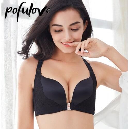 Women Push Up Bra Adjustable Underwear Womens Wire Free Bra Plus Size Lingere Gathered Ropa Interior Femenina Sexy