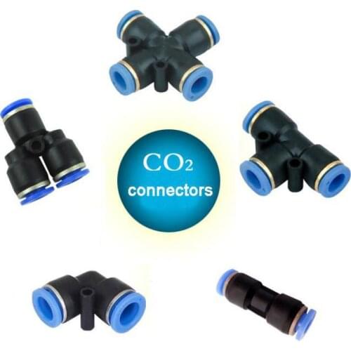 2pcs Aquarium 4*6mm Air Tube Pipe Joint 1/2/3/4 Way Co2 Diy System Splitter Trachea Connector