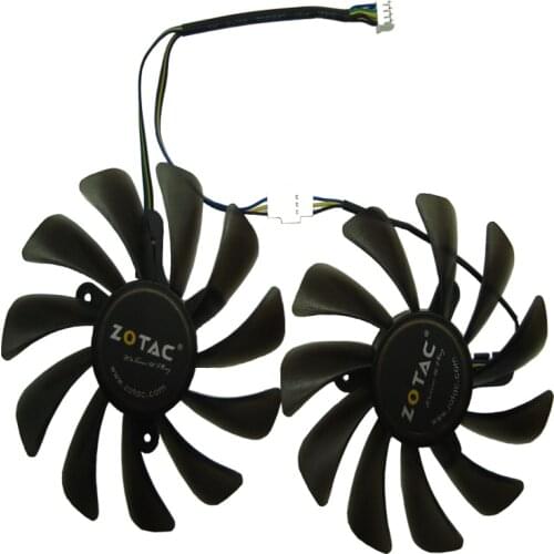 2pcs/set 95MM GAA8S2U GTX 1070Ti/1080Ti GPU VGA Cooler Fan For ZOTAC GeForce GTX1070Ti GTX1080Ti AMP Core Video Cards Cooling