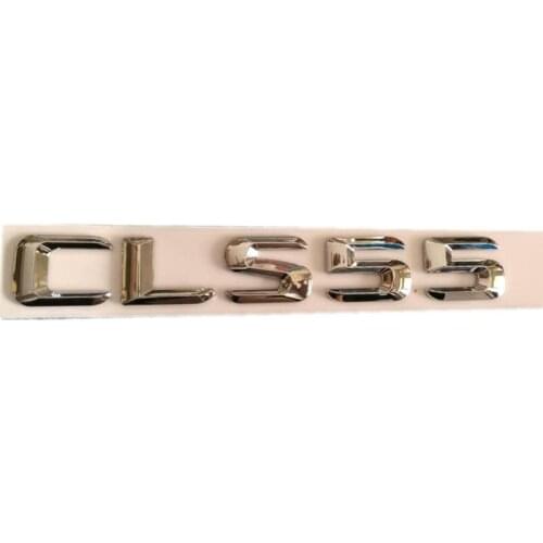 50pcs/lot ABS CLS55 Number and Letters Chrome Rear Back Badge Emblem Sticker