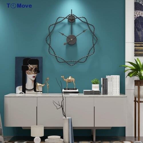 Large Vintage Metal Wall Clock Silent Big Wall Clock Modern Design For Home Office Decor Classic Brief Metal Hanging Watch Gift