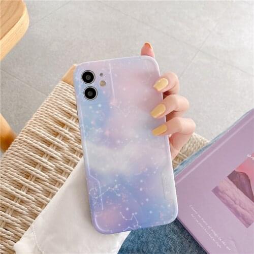 Retro Color starry sky beauty Phone case For iPhone 11 Pro Max case Cute TPU cover for iPhone XS MAX XR X 7 8 Plus 7Plus SE Case