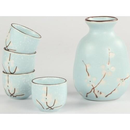 Household wine pot suit Japanese sake bottle cup set Chinese white yellow wine ceramic gift wineware