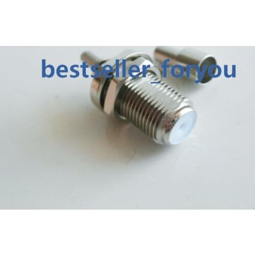 F Female Nut Bulkhead Window Straight Crimp RG174 RG316 RG179 Cable RF Connector