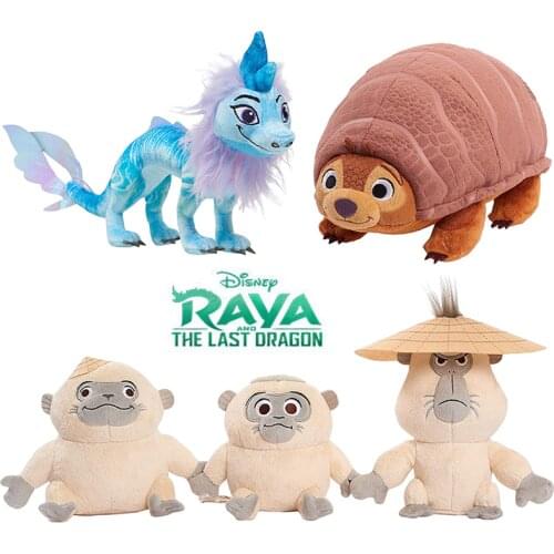 Disney Raya and The Last Dragon Plush Sisu Dragon Tuk Tuk Chattering Ongis Animal Stuffed Dolls Kids Gift Cartoon Movie Toys