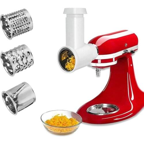 Cheese Slicer Shredder Attachment For Kitchenaid Stand Mixer,Replace Kitchenaid Shredder Accessories With 3 Blades