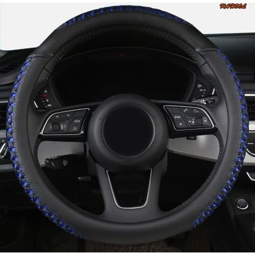 KAHOOL Leather Car Steering Wheel Cover Dodges Viper Caliber Journey Ram 1500 Challenger Charger Nitro Durango