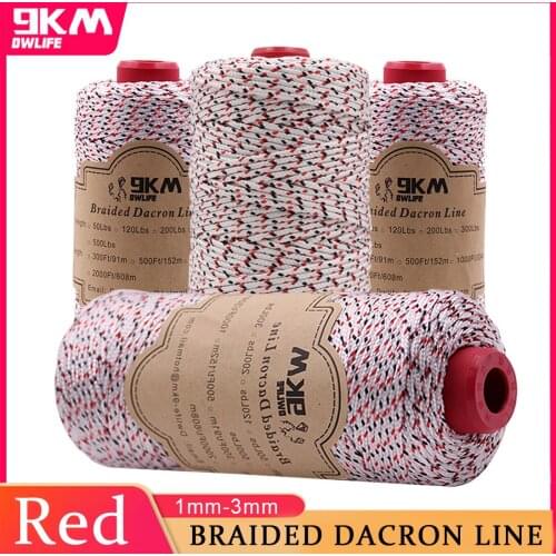 Dacron Line 200lb~500lb Braided Polyester String Kite Line Mason Cord for Large Kite Flying Outdoor Fishing Tactical Heavy Duty